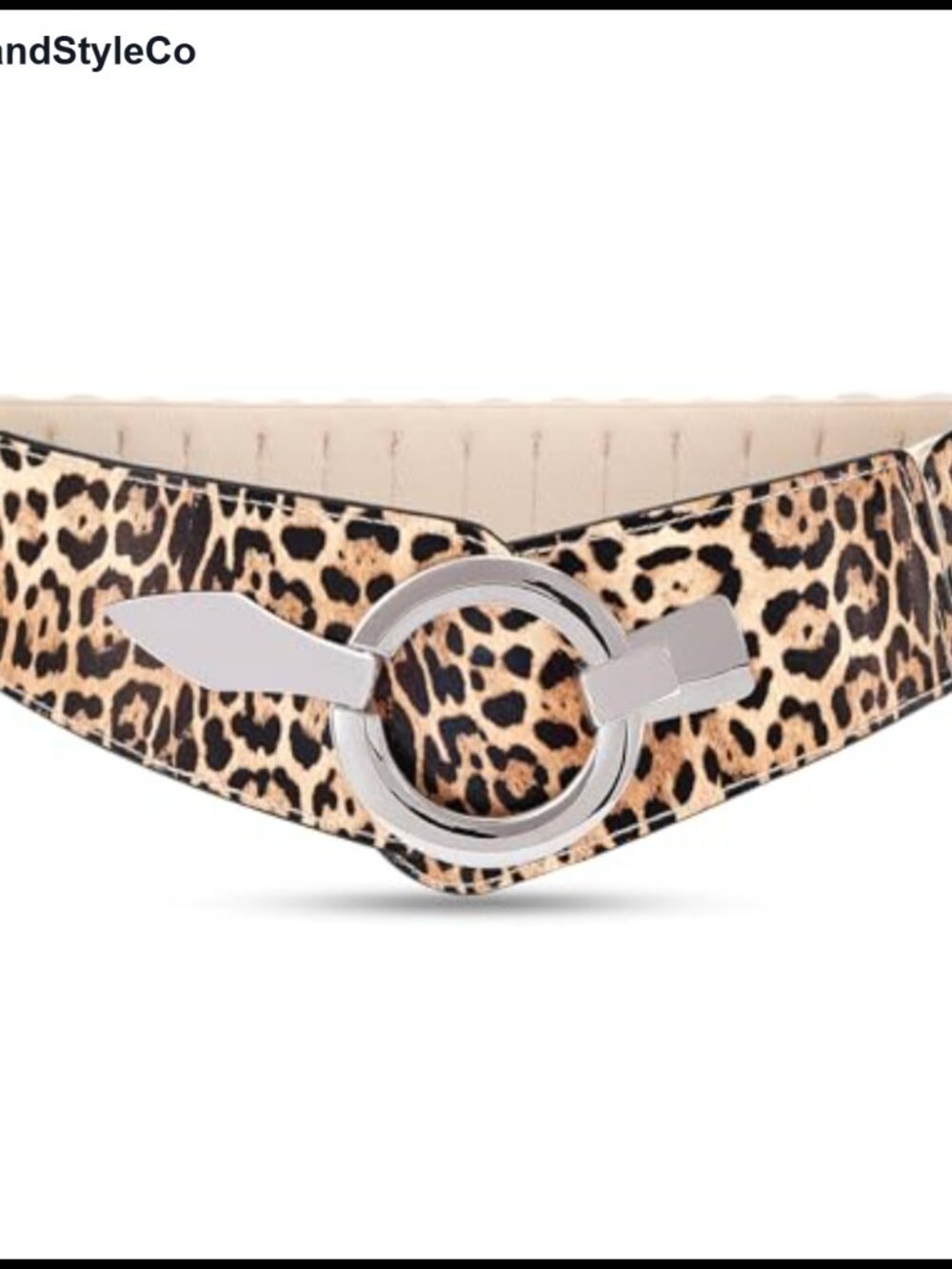 Women's Retro Faux Leather Wide Elastic Waist Belt with Buckle, Stretch